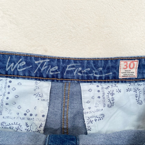 Free people We the Free don’t get me wrong button down denim mini skirt 30 - Picture 6 of 8